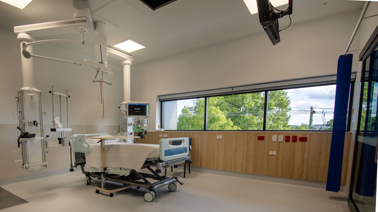 NRG Services delivering design, supply and installation of all electrical services for new ICU at St Vincent's Hospital in regional Queensland.