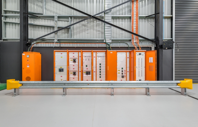 NRG Services delivering complete electrical fit-out, including lighting works and mains switchboard at industrial construction project - RDO Equipment Facility in Toowoomba, Queensland.