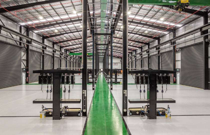 NRG Services team delivering lighting works and control with the capability of light harvesting at RDO Equipment Facility - distribution and service centre - in regional Queensland.