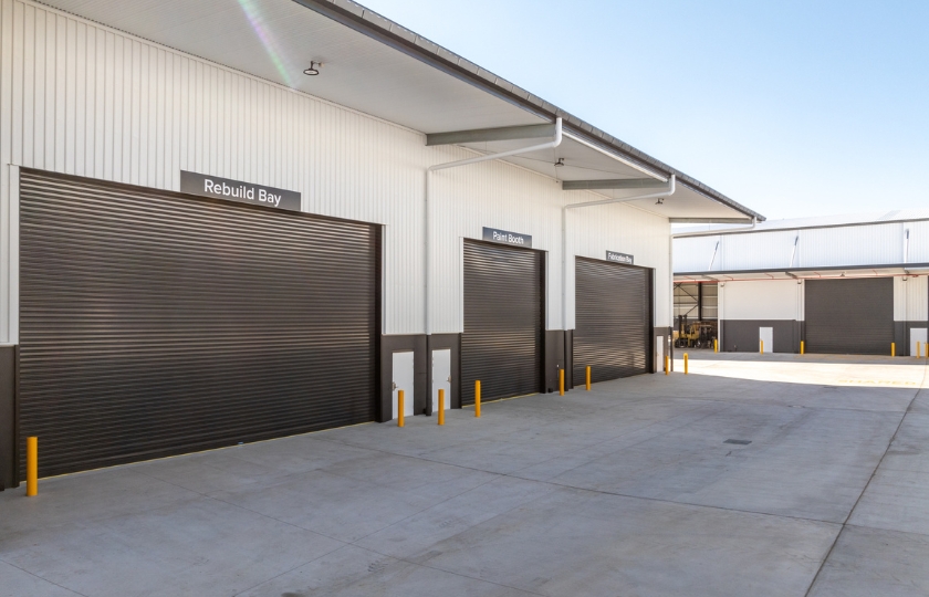 NRG Services providing specialist trade services for the RDO Equipment Facility project, including for specialised areas - paint booth and fabrication centre.