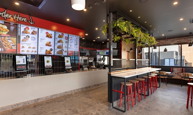 NRG Services delivering quality finishes on regional commercial retail construction project through seamless coordination between various trades.