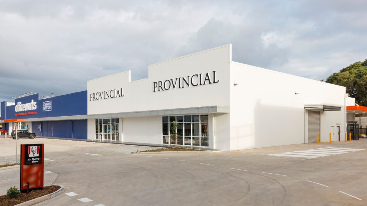 NRG Services providing end-to-end construction project delivery - plus HVAC-R, electrical, comms and security - at Officeworks retail precinct in Toowoomba, Queensland.