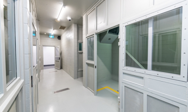 NRG Services providing secure facility fit-out including new cells, holding cells, and a modern watchhouse, all built to government standards in Queensland.